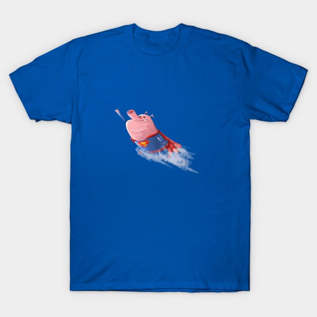 Super Pigs Can Fly T-Shirt by TipTop